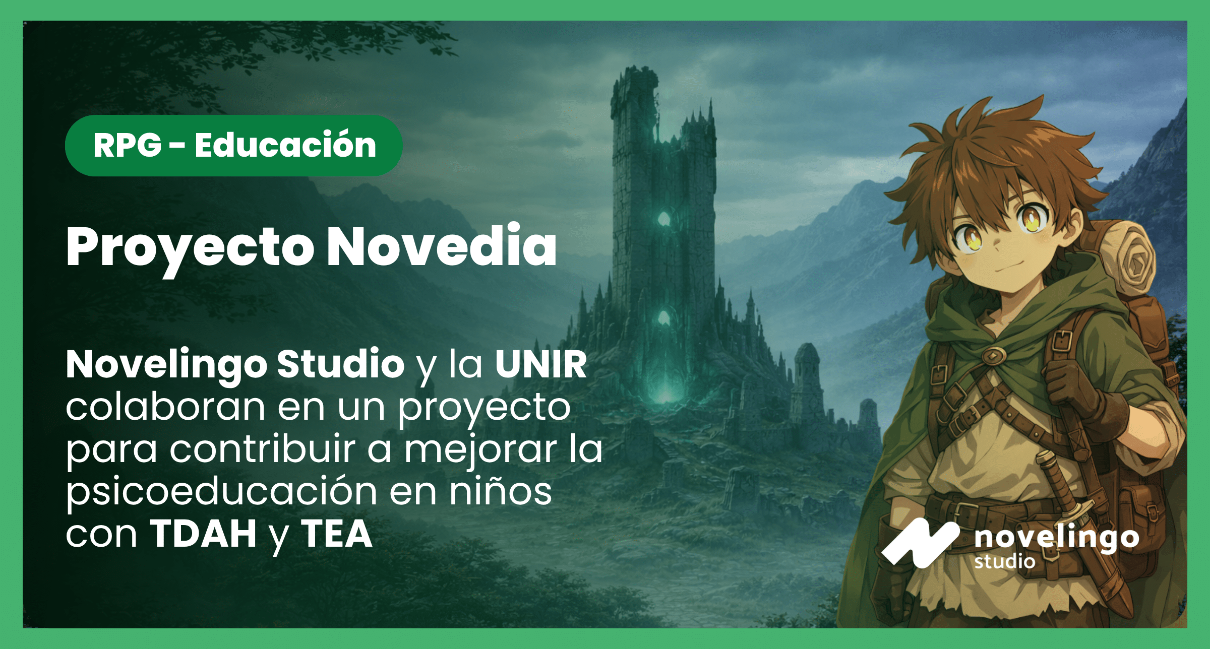 Videojuego educativo para TDAH y TEA desarrollado con Novelingo Studio